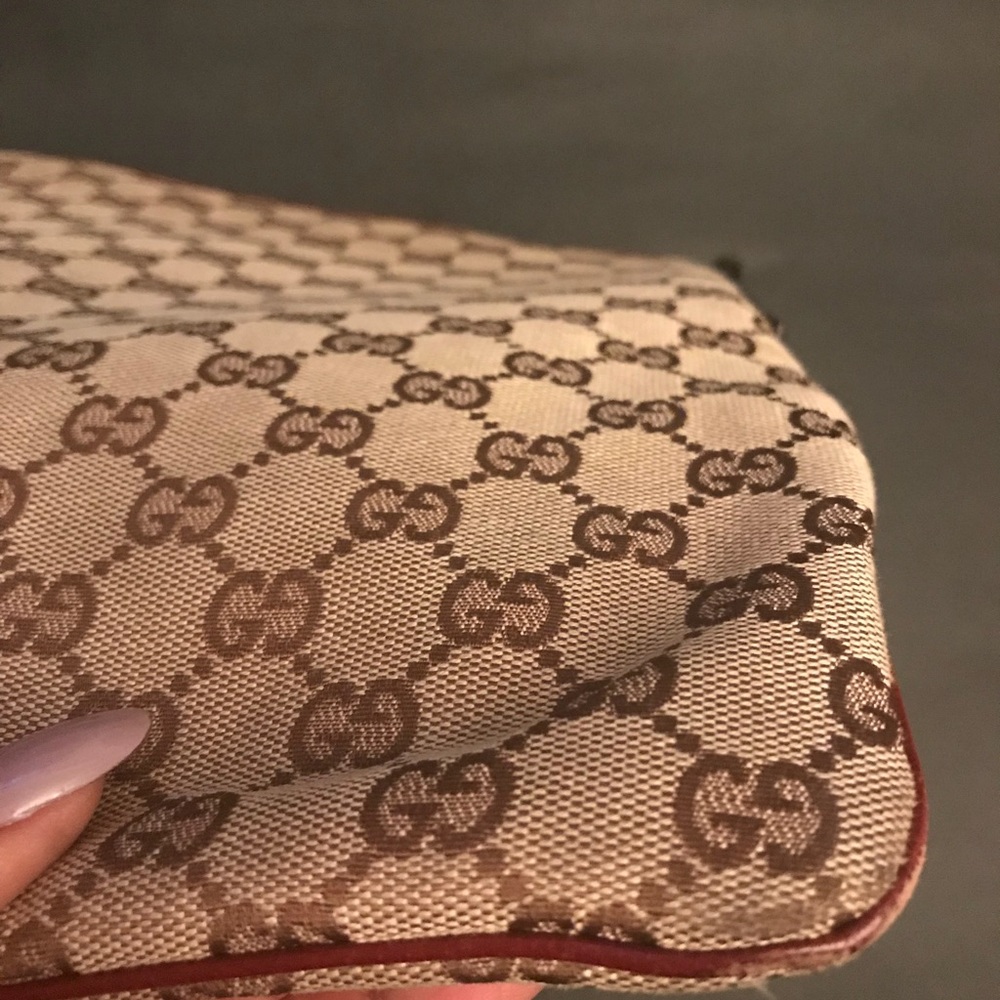 Authentic Gucci GG Canvas Leather Crossbody Bag - Picture 7 of 8